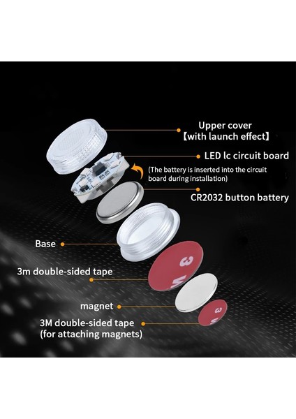 Rgb 2 Adet Kablosuz Manyetik Araba Kapı Açma Uyarı Işığı 5 LED Strobe Yanıp Sönen Anti Arka Uç Çarpışma Güvenlik Lambaları Gösterge Işığı (Yurt Dışından) modelleri