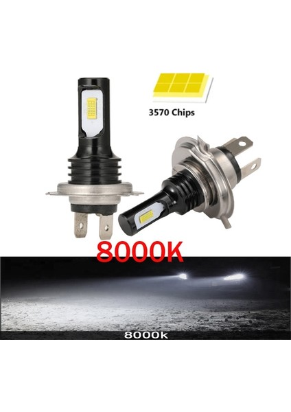 H16 Stili 8000K Beyaz Mavi 2 Adet H7 H4 H11 H8 H1 H16 LED Araba Far Ampul Işın 24V 12V 80W Yüksek Güçlü Araba Sis Lambası 3000K 6000K Otomatik Far Lm (Yurt Dışından)