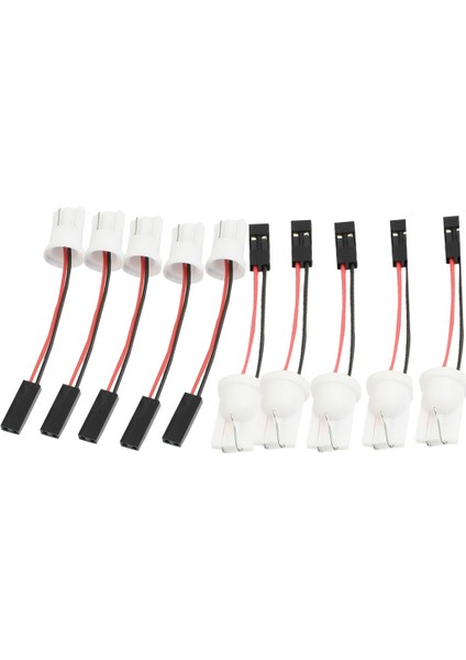 10 Adet Tarzı x Autohaux Ruck Araba Oto T10 Işık Adaptörü W5W Araba Iç Için LED Ampul Işık Kablo Demeti Adaptörü (Yurt Dışından)