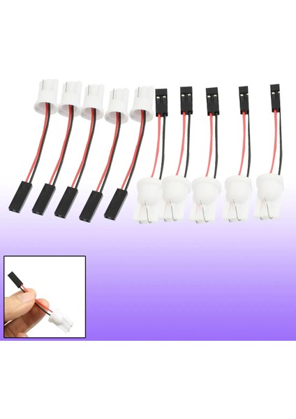 10 Adet Tarzı x Autohaux Ruck Araba Oto T10 Işık Adaptörü W5W Araba Iç Için LED Ampul Işık Kablo Demeti Adaptörü (Yurt Dışından) modelleri