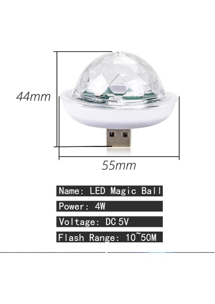Elma ile Ar LED Otomatik USB Ortam Işığı Dj Rgb Mini Renkli Müzik Ses Işık Usb-C Arayüzü Apple Arayüzü Tatil Partisi Karaoke (Yurt Dışından) indirimleri