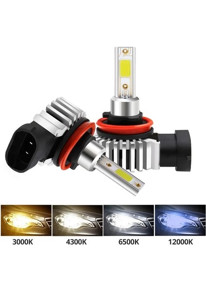 H8 Stili 6500K W Lm Araba LED Far Ampülleri H11 H Hb Hb3 H4 H7 H9 H1 Uzun Far Ampul Sis Lambası D9 Için Mini Far Kiti (Yurt Dışından)