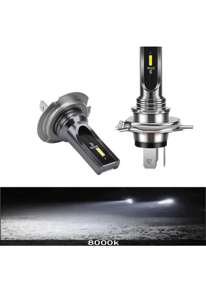 PSX24W Stili 8000K Beyaz Mavi 2 Adet Yeni 4300K ​​k 80W Lm Araba LED Far H1 H4 H7 H8 H9 H Hb Hb4 Uzun Far Oto Işıkları Ampul Oto Turbo (Yurt Dışından)