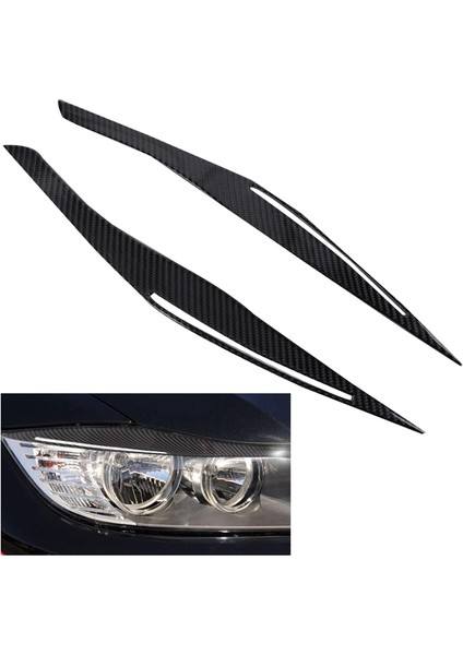 Xiyu Shop Gösterilen Stil Gibi Karbon Fiber Far Göz Kapağı Kaş Kapağı Çıkartmalar Bmw E90 Eı 335I M3 Için Trim (Yurt Dışından)