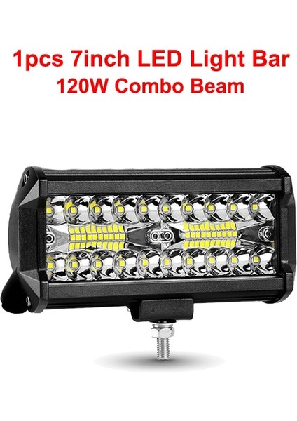 1 Adet 120W LED Bar Stili Anmıngpu W 120 W Kamyon Araba Traktör Suv Için LED Işık Çubuğu 4x4 Tekne Atv Combo LED Bar Çalışma Işığı Offroad Sürüş Sis Lambası (Yurt Dışından)