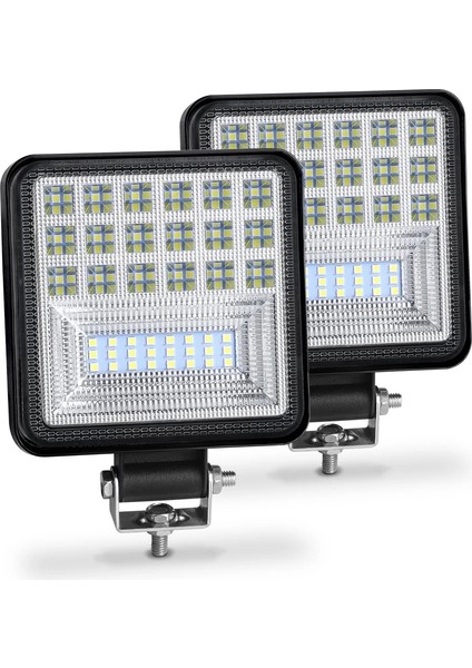 2 Adet 126W Beyaz Stil 2pcs LED Light Bar Worklight 72W 24LED Wrok Light For Truck Tractor Suv Atv X4 Fog Lamp Spotlight Car LED HEADLIGHTS12V 24V (Yurt Dışından)