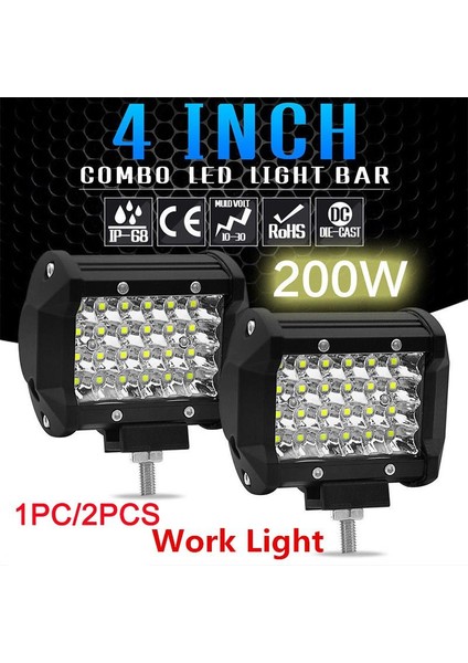 2 Adet 400W 7 Inç Tarzı W LED Combo Çalışma Işığı Bar Spot Işığı Off-Road Sürüş Sis Lambası Kamyon Tekne Için 12V 24V Far Atv LED Işık Için (Yurt Dışından)