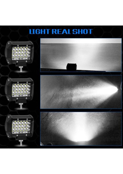 2 Adet 400W 7 Inç Tarzı W LED Combo Çalışma Işığı Bar Spot Işığı Off-Road Sürüş Sis Lambası Kamyon Tekne Için 12V 24V Far Atv LED Işık Için (Yurt Dışından)