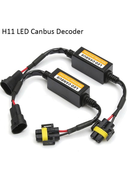 Sis Farları Stili Anbus Dekoder H11 LED H8 LED Canbus Adaptörü Hatasız Far Suv Için LED Ampul Sis Farları Kablo Demeti Adaptörü (Yurt Dışından)