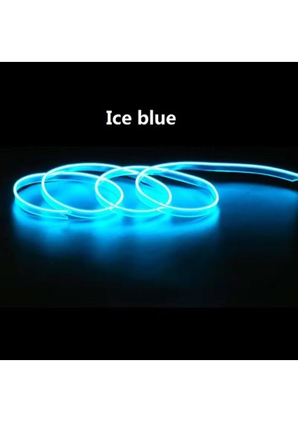 10 Milyon Stili Buz Mavisi Otomobil Atmosfer Lambası Araba Iç Aydınlatma LED Şerit Dekorasyon Çelenk Tel Halat Tüp Hattı Esnek Neon Işık USB Sürücü (Yurt Dışından)