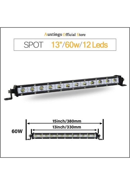 13 Inç Spot Stili Auxtings Ultra Sli''inch LED Çalışma Işığı 12V 24V Jeep Atv Kamyonları Için LED Bar Traktör Sürüş Işık Araba Styling (Yurt Dışından)