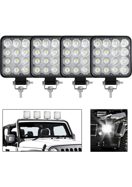 1 Adet D Tarzı 42W Araba Çalışma Işıkları Carmotorcyclesuvtruckforkliftboat 6000K Sürüş Sis Lambaları Için Süper Parlak LED Spot (Yurt Dışından) fırsatları