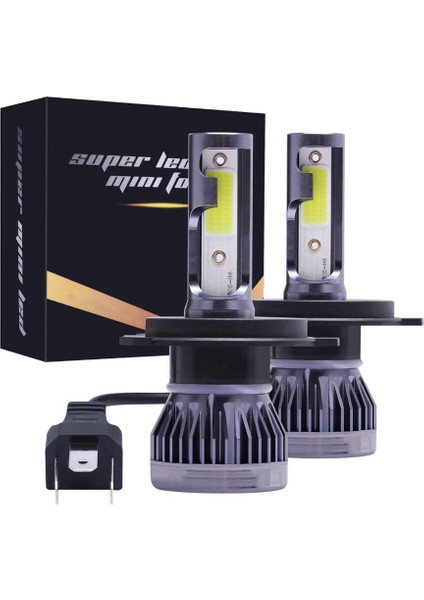 H3 Stili 4yan 6500K 2 Adet H7 LED Lmpaır Mini Araba Far Ampülleri H1 LED H7 H8 H9 H11 Farlar Kiti Hb Hb4 Oto LED Sis Lambaları (Yurt Dışından)