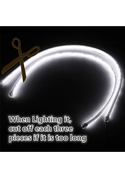 Mavi 30CM Drl Akan LED Şerit Araba Koşu Lambası Angel Eyes LED Tüp Şerit Gündüz Farları Esnek LED (Yurt Dışından) indirimleri