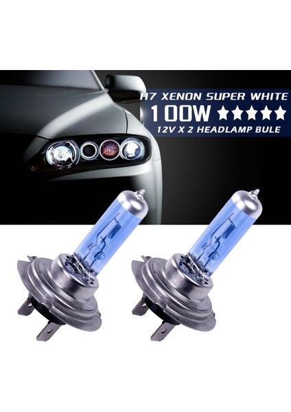 Ar LED H7 Xenon Far Halojen Lamba Beyaz 12V 100W LED Halojen Ampul Süper Parlak Xenon Far Farlar Araba Ürünleri (Yurt Dışından)