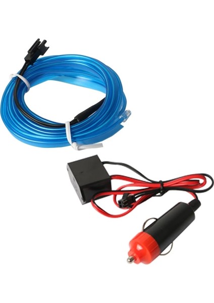 Mavi-3m Otomatik LED Şerit Araba Iç Aydınlatma Garland El Tel Neon Işık Halat Tüp Hattı 12V Sigara Sürücüsü ile Esnek (Yurt Dışından)