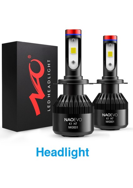 H9 Stili Far Nao H7 LED H4 H11 Hb Hb3 H1 H8 Araba Far Ampülleri Cob Smd 6000K Beyaz 60W 12V H3 H Oto Aksesuarları (Yurt Dışından)