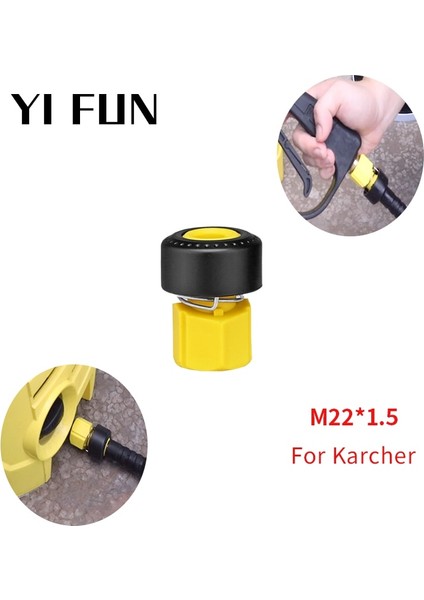 Tek Stil Adaptör Karcher Yüksek Basınçlı Yıkama Su Çıkışı Seti Hızlı Bağlantı M22 Yüksek Basınçlı Yıkama Makinası Tüfeği Borusu (Yurt Dışından)