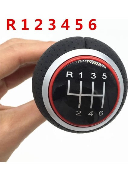 Kırmızı R123456 12MM Vites Topuzu Kolu Sopa Audi A3 A4 B6 B7 B8 Ak A5 8t Q5 8r S Hattı Ibiza 6j Seat Leon Golf Mk4 Passat (Yurt Dışından)
