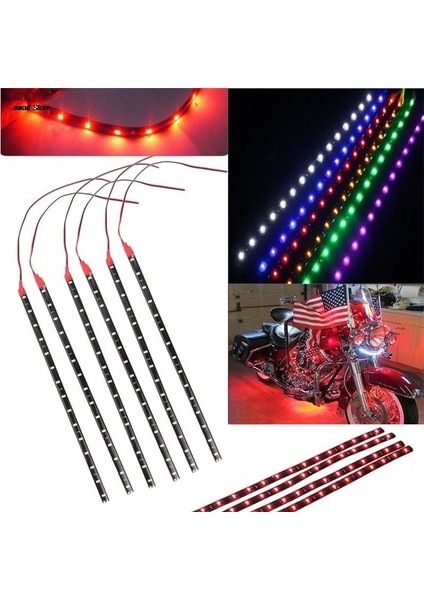 Kırmızı Et Su Geçirmez Çok Renkli DC12V Motor LED Şerit Araba Motosiklet Için Gövde Altı Işık (Yurt Dışından)