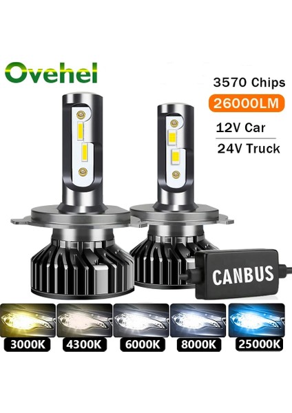4300K ​​tarzı 12V Csp Canbus Yok Ovehel Lm 100W Hb3 Hb H1 H8 H9 H11 Ampul Canbus H7 H4 LED Lm Far 12V Araba 24V Kamyon 6000K 8000K (Yurt Dışından) indirimleri
