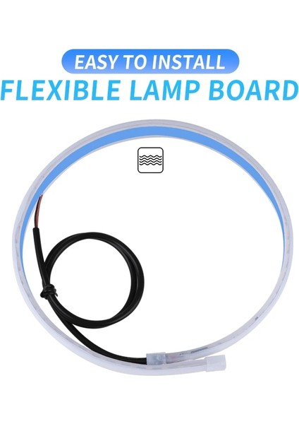 60CM Tarzı Buz Mavisinden Sarıya 2 Adet Çok Renkli LED Drl Araba Gündüz Çalışan Işık Esnek Su Geçirmez Şerit Otomatik Farlar Beyaz Dönüş Sinyali Sarı Fren Akışı (Yurt Dışından) fırsatları
