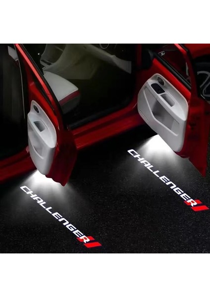 2 Adet Tarzı F Tipi LED Araba Kapı Logosu Işık Projektör Amblemi Hayalet Gölge Karşılama Işık Araba Işıkları Dodge Challenger Srt Demon Scat Paketi Şarj Cihazı (Yurt Dışından)