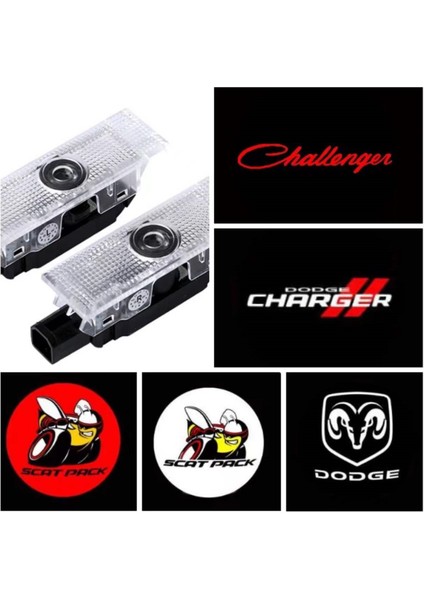 2 Adet Tarzı F Tipi LED Araba Kapı Logosu Işık Projektör Amblemi Hayalet Gölge Karşılama Işık Araba Işıkları Dodge Challenger Srt Demon Scat Paketi Şarj Cihazı (Yurt Dışından) fiyatları