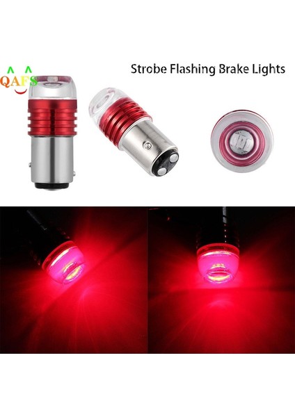 2 Adet Kırmızı BAY15D P Strobe Yanıp Sönen LED Projektör Ampuller Araba Kuyruk Fren Lambaları Otomatik Dönüş Sinyali Lambası Ampul (Yurt Dışından)