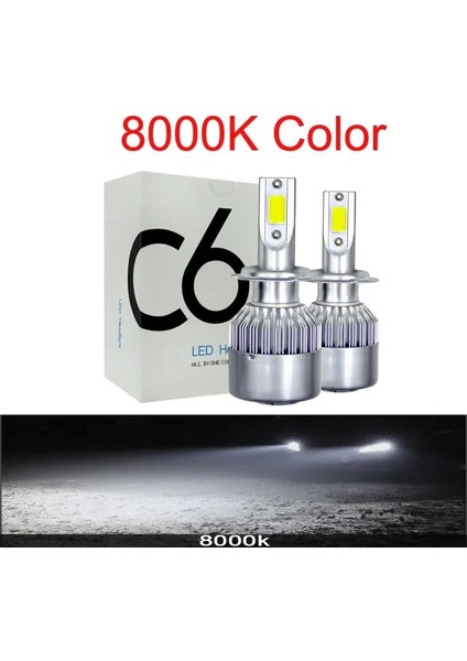 H9 Stili 8000K Oto LED Buz Ampul Için LED Far Araba LED Işık H4 H8 H Hb3 Bh4 H1 Otomobil Diyot Lambaları LED Ampul H7 Sis Lambası (Yurt Dışından)