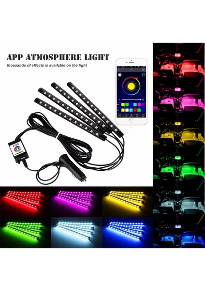 Kırmızı Vw Polo Golf Touareg Passat B5 B6 Jetta Mk4 Mk5 Beetle cc Caddy Için Araç Iç Atmosfer Işığı Rgb LED (Yurt Dışından)