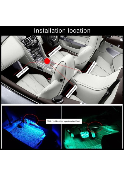 Kırmızı Vw Polo Golf Touareg Passat B5 B6 Jetta Mk4 Mk5 Beetle cc Caddy Için Araç Iç Atmosfer Işığı Rgb LED (Yurt Dışından)