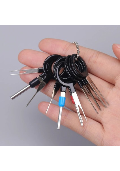 11 Parçalı Set Otomotiv Fiş Terminali Kaldırma Aracı Araba Elektrik Teli Sıkma Konnektörü Pin Çıkarıcı Kiti Anahtar Pimi Kaldırma Aracı (Yurt Dışından) fırsatları