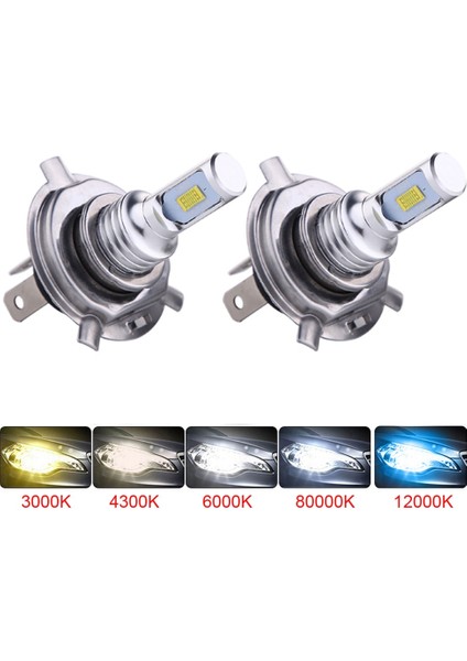 H1 Stili 3000K 2 Adet H4 H7 H11 H8 H Hb4 H Hb3 Mini Araba Far Ampülleri LED Lamba ile Lm Oto Sis Işığık 8000K (Yurt Dışından)