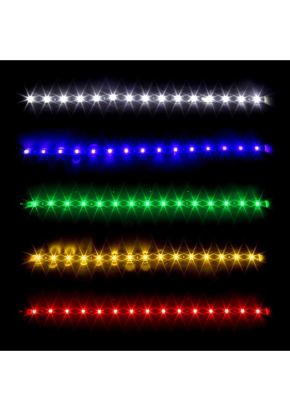 Sarı 30CM 15SMD 12V Drl Araba LED Gündüz Çalışan Işık Araba LED Şerit Işık Araba Dekoratif Esnek LED Işık Şeridi Beyaz Mavi Yeşilkırmızı (Yurt Dışından) modelleri