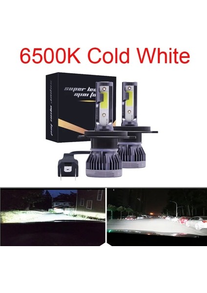 H3 Stili 6500K Pampsee Mini H7 H4 LED Ampul Araba Far H11 H1 H8 H3 H9 Hb3 Hb4 Hi-Lo Işın 72W Lm Otomatik Far Ledk (Yurt Dışından)