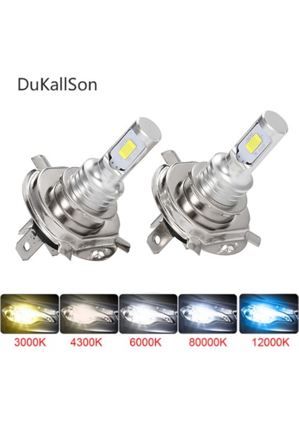 H10 Stili 6500K H4 LED H7 H11 H8 Hb4 H1 H Hb Hb H9 Araba Far Ampülleri 80W Lm Araba Aksesuarık Beyaz LED Sis Lambası (Yurt Dışından)