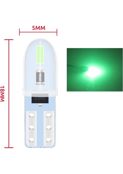 Yeşil T5 LED Oto Araba LED Ampuller Polarite Yok Pano Lambası Smd Kapı Plaka Işık Beyaz Kırmızı Yeşil 12V Dc (Yurt Dışından)