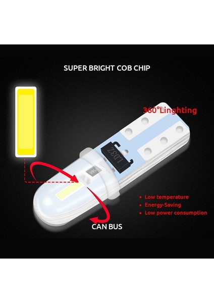 Yeşil T5 LED Oto Araba LED Ampuller Polarite Yok Pano Lambası Smd Kapı Plaka Işık Beyaz Kırmızı Yeşil 12V Dc (Yurt Dışından)