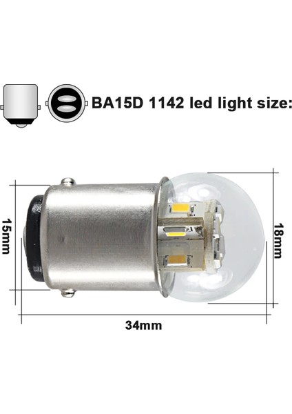 Beyaz 6V Tarzı BA15D 1142 LED Işık Ba BAY15D BA15D Anbus P21W PY21W Araba Kuyruk Ampul Fren Lambaları 6V 12V 24V 36V 48V Dyl Oto Sinyal Lambası (Yurt Dışından)