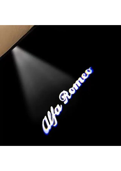 No.8 Boyutu 2 Adet Yeni Moda LED Araba Kapısı Karşılama Işığı Logo Projektör Alfa Romeo Giulia Giulietta Mito Stelvio Brera Için (Yurt Dışından)
