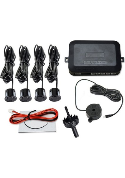4 Sensörler Buzzer Araba Park Sensörü Kiti Ters Yedekleme Radar Sesli Uyarı Göstergesi Prob Sistemi 12V (Yurt Dışından)