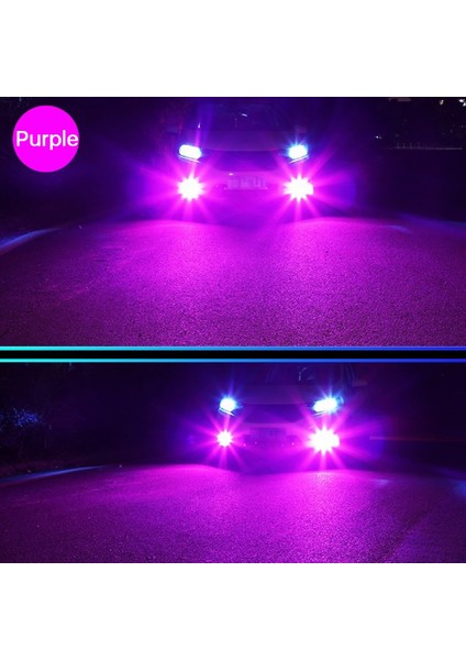 H8 Stili Mor 2ADET H8 H11 LED Ampul Hb4 LED Sis Lambasık 12V 24V Beyaz Sarı Yeşil Limon Buz Mavisi Araba Sürüş Işıkları H16 Oto Lambası (Yurt Dışından)