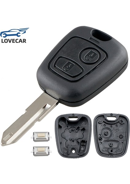 Anahtar Stiline Sahip Anahtar 2 Düğmeler Uzaktan Araba Anahtarı Kabuk Fob Anahtar Kılıfı ile Blade Mikro Anahtarları Peugeot Için Fit (Yurt Dışından)