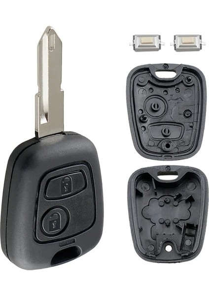 Anahtar Stiline Sahip Anahtar 2 Düğmeler Uzaktan Araba Anahtarı Kabuk Fob Anahtar Kılıfı ile Blade Mikro Anahtarları Peugeot Için Fit (Yurt Dışından)