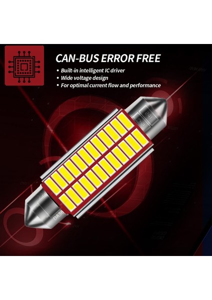 31MM 1x C10W C5W LED Canbus Festoon Araba Için Ampul Iç Doom Lambası Okuma Işığı Plaka Lambası Beyaz (Yurt Dışından)