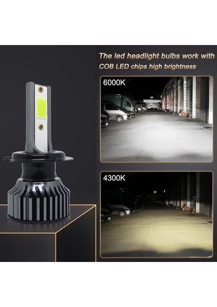 H7 Stili Limon 2 Adet H1 H7 LED H4 Lm Hb3 Hb4 LED H11 H Araba Far Ampul Diyot Sis Lambaları Autk 8000K 3000K 12V 24V (Yurt Dışından)