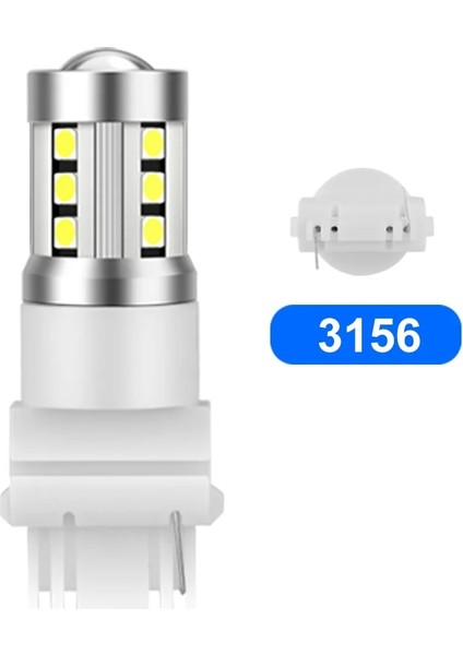 Sarı Stil 3156 P27W 2 Adet T15 W16W LED Baw PY21W LED BAY15D P Ampuller Dönüş Sinyali Işık WY21W W21W W P27W T20 Lamba (Yurt Dışından)
