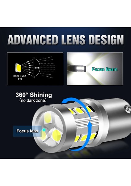 Sarı Stil 3156 P27W 2 Adet T15 W16W LED Baw PY21W LED BAY15D P Ampuller Dönüş Sinyali Işık WY21W W21W W P27W T20 Lamba (Yurt Dışından)