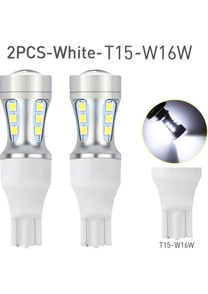 T15 W16W W Baar LED Ters Işık Canbus Hiçbir Hata Ampul Bmw Vw Mercedes Audi A3 8p A4 6b Bmw E60 E90 Beyaz 12V (Yurt Dışından)